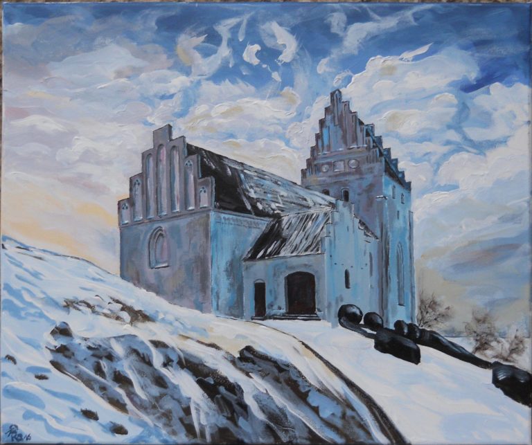 Dänische Kirche im Winter